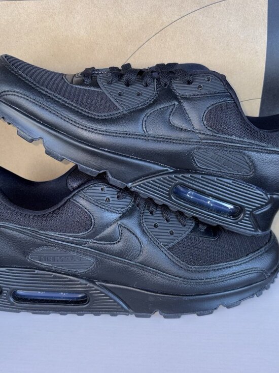 NEW Nike By You Air Max 90 \'Triple Black\'  Men Size 8.5  HQ3691-900 main image 8